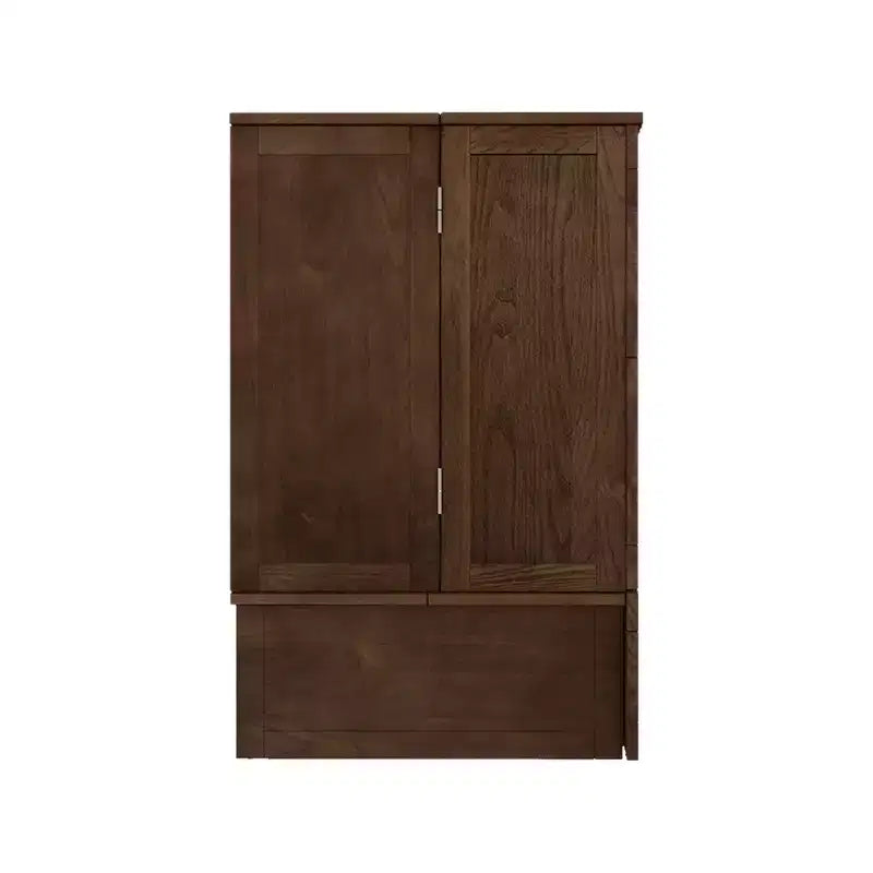 Keloyid Haimyy Solid Wood Frame Queen Murphy Bed Chest with Built-in Charger and Strong Drawer