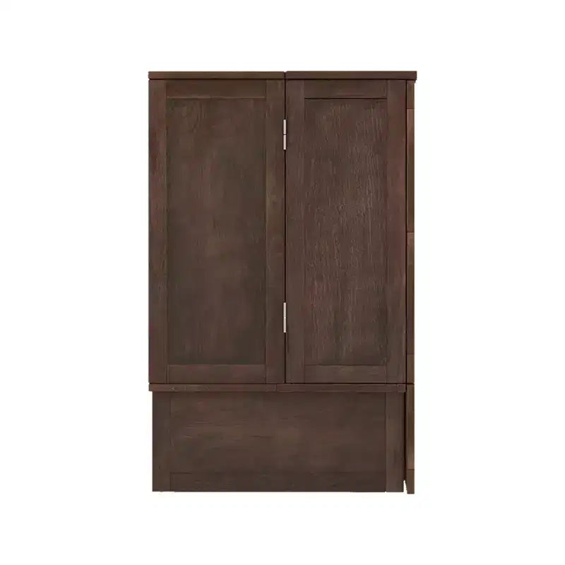 Keloyid Haimyy Solid Wood Frame Queen Murphy Bed Chest with Built-in Charger and Strong Drawer