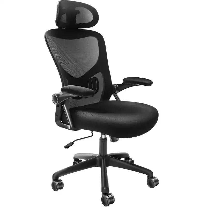 Okak Ergonomic Office Chair with Adjustable Lumbar Support, Upholstered Computer Chair with Adjustable Headrest and Armrest for Home, Office