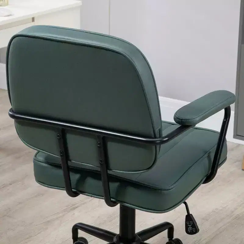 Okak Ergonomic Office Chair with Adjustable Lumbar Support, Upholstered Computer Chair with Adjustable Headrest and Armrest for Home, Office