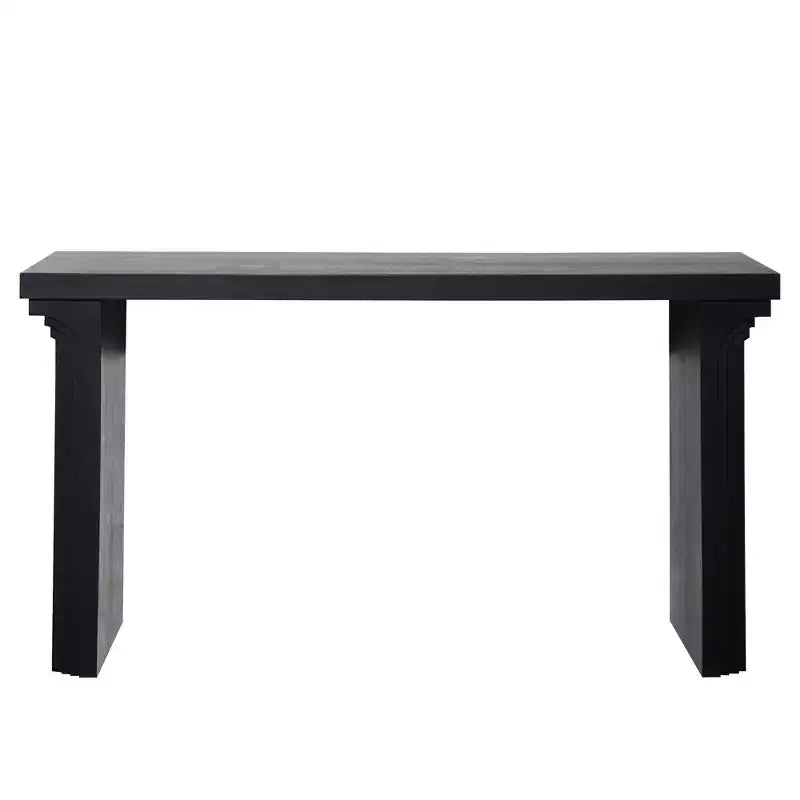 Okak 58IN Minimalist Console Table with Curved Leg Design, Hallway Table with Thick Tabletop and Legs, Entryway Table for Living Room, Foyer