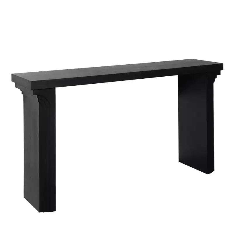 Okak 58IN Minimalist Console Table with Curved Leg Design, Hallway Table with Thick Tabletop and Legs, Entryway Table for Living Room, Foyer