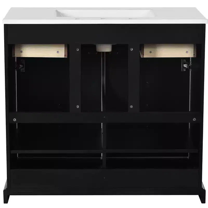 36 Bathroom Vanity with Sink, Bathroom Storage Cabinet with Drawers, Single Sink Bathroom Vanity with Soft Closing Doors