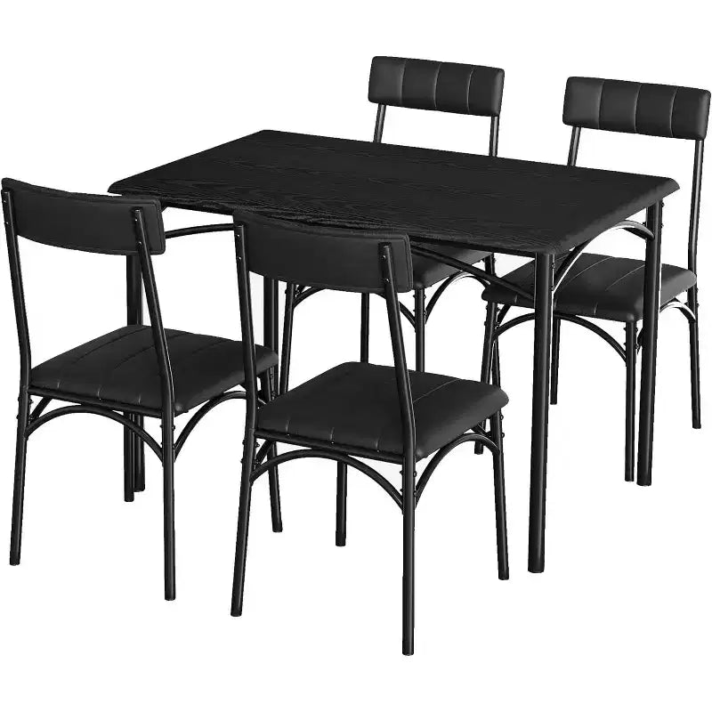 Kitchen Table and Chairs, Kitchen Table Sets with 4 Chairs, Dining Table Set Set for Apartments, Sturdy & Space-Saving