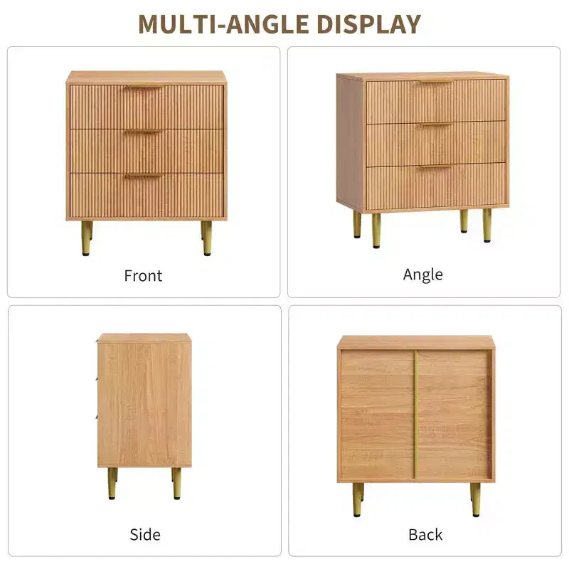 6/5/3 Drawer Dresser for Bedroom, Wood Chest of Drawers, Fluted Dresser