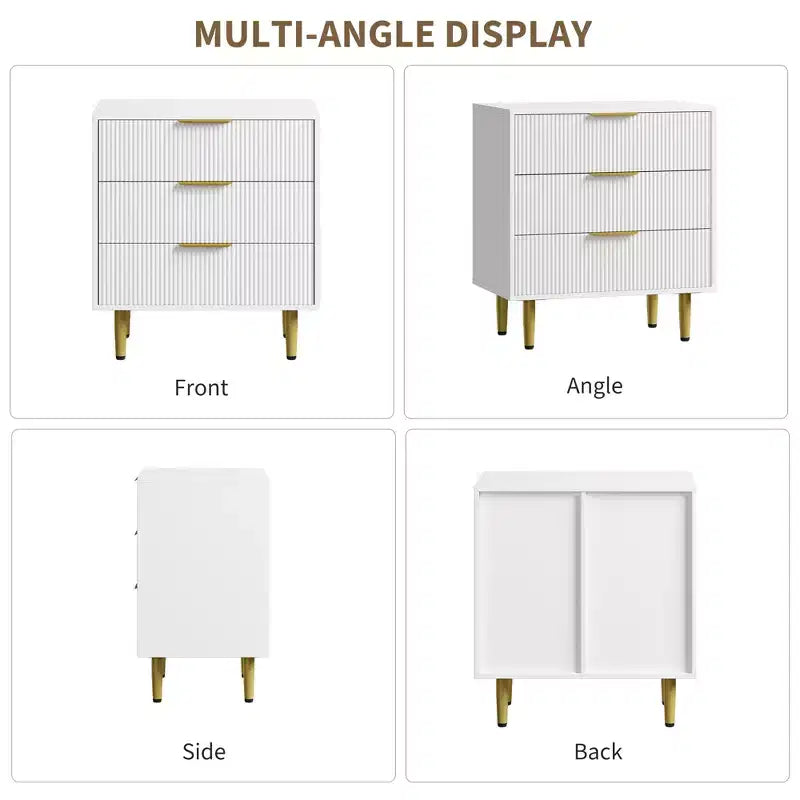 6/5/3 Drawer Dresser for Bedroom, Wood Chest of Drawers, Fluted Dresser