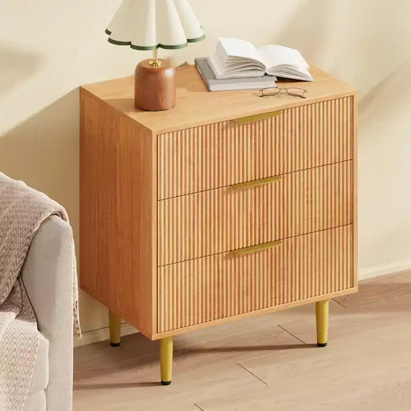 6/5/3 Drawer Dresser for Bedroom, Wood Chest of Drawers, Fluted Dresser