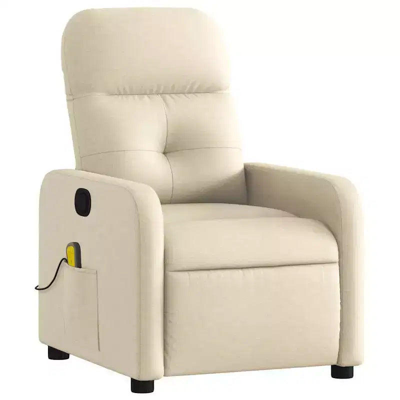 vidaXL Massage Recliner Chair Black Fabric