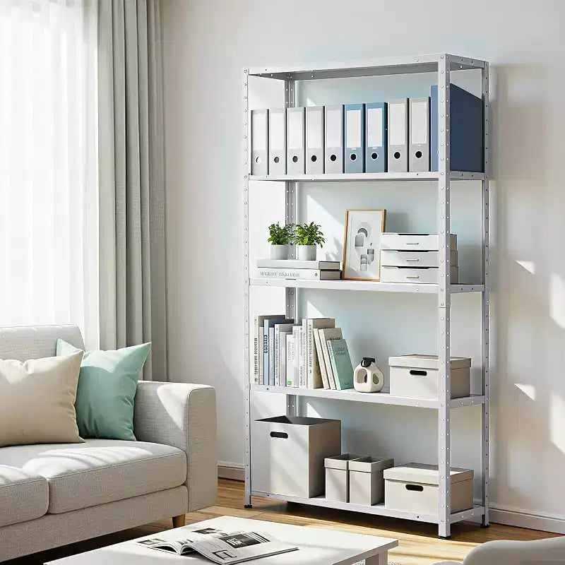 5 Tier Heavy Duty Steel Shelving Unit,500 lbs Capacity Garage Storage Shelves with Adjustable Height,Metal Industrial Shelves for Indoor Outdoor