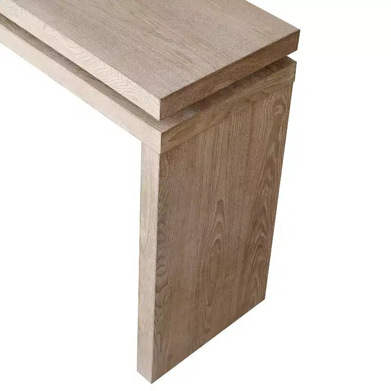 Clihome 60 Farmhouse Console Table - Retro Wooden Entryway Table with Double Board Suspension Design,Sofa Table for Living Room