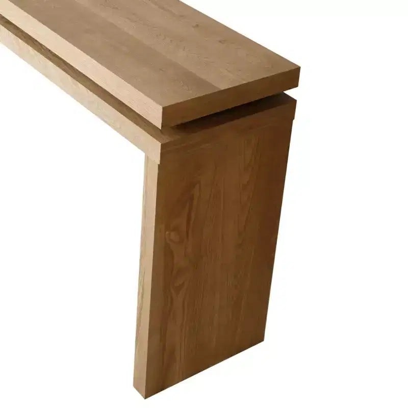 Clihome 60 Farmhouse Console Table - Retro Wooden Entryway Table with Double Board Suspension Design,Sofa Table for Living Room