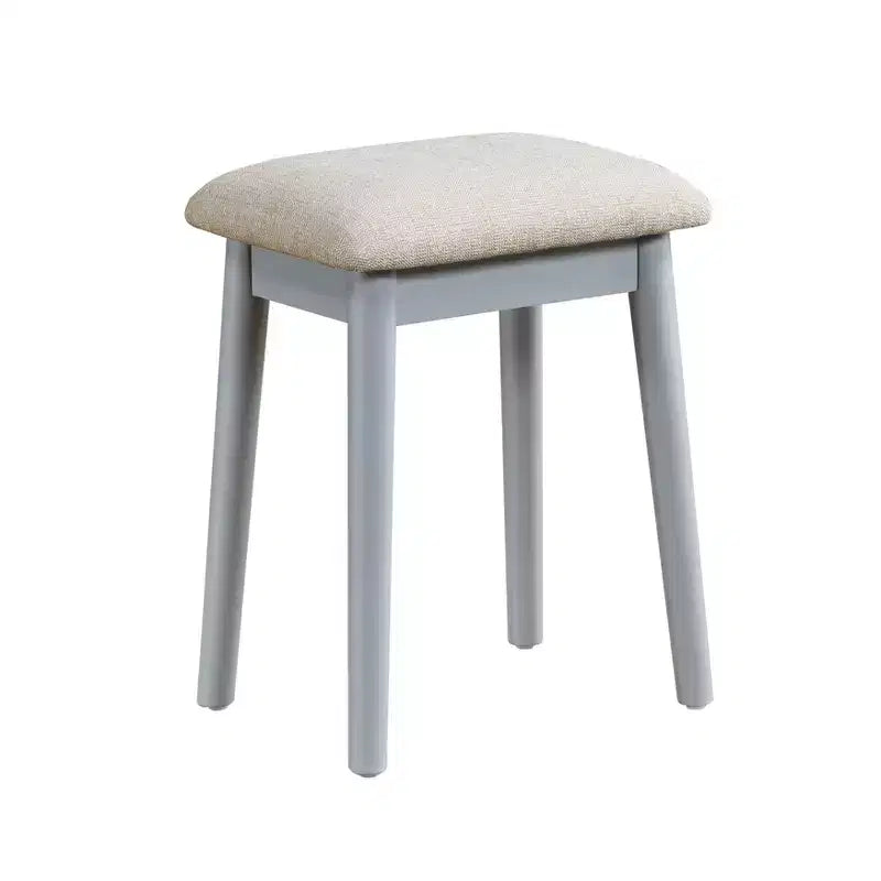 Coiffeuse moderne en bois avec miroir lumineux LED, tiroirs de rangement et tabouret
