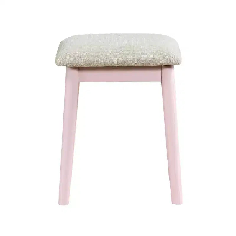 Coiffeuse moderne en bois avec miroir lumineux LED, tiroirs de rangement et tabouret