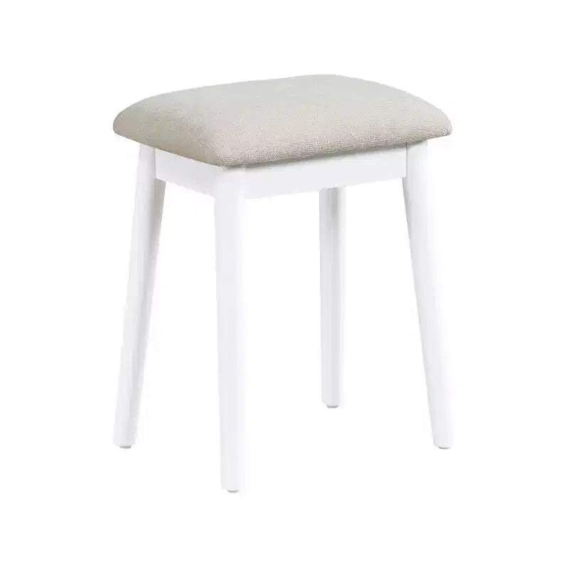 Coiffeuse moderne en bois avec miroir lumineux LED, tiroirs de rangement et tabouret