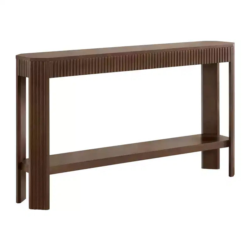 Console en bois massif cannelé