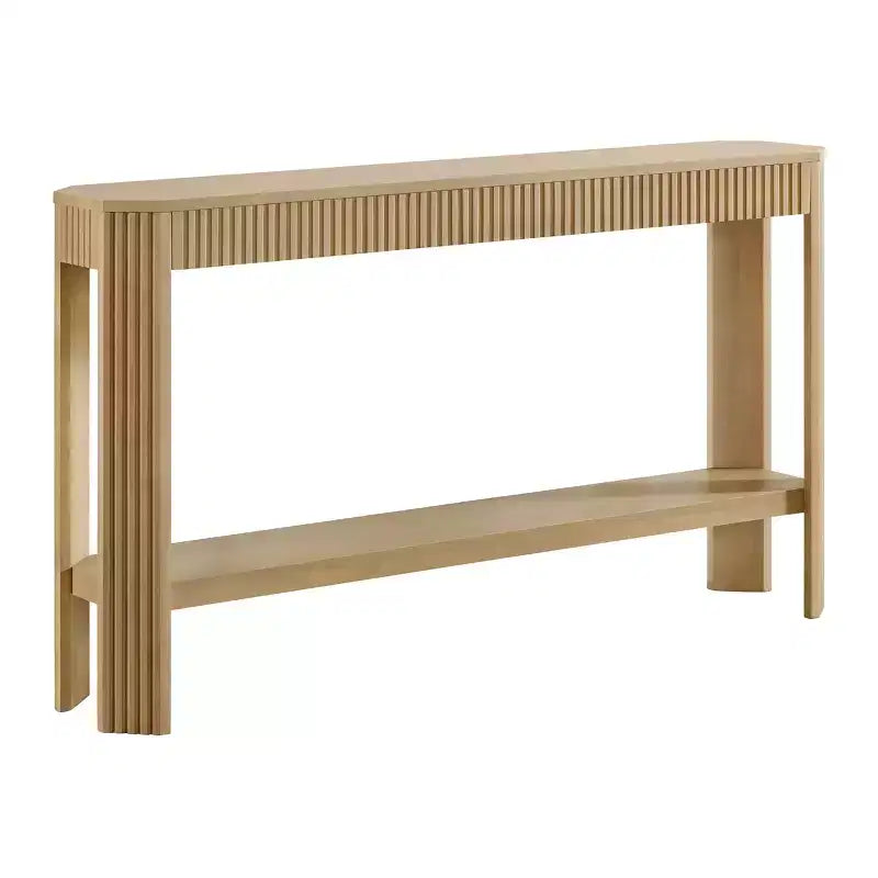 Console en bois massif cannelé