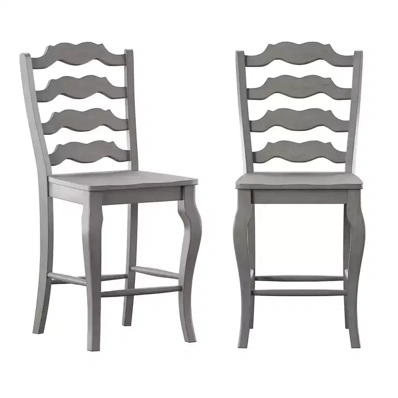 Lot de 2 tabourets de bar échelle français