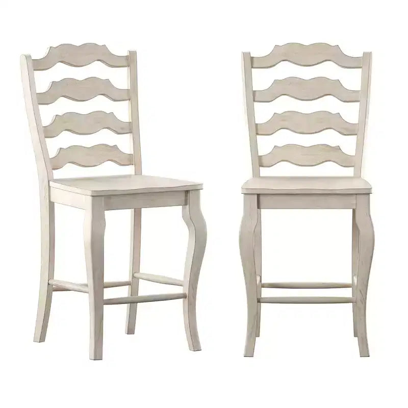 Lot de 2 tabourets de bar échelle français