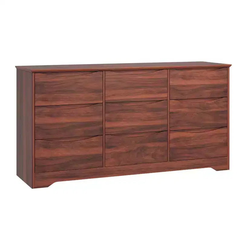 Commode en bois moderne à 9 tiroirs, rangement profond, design robuste