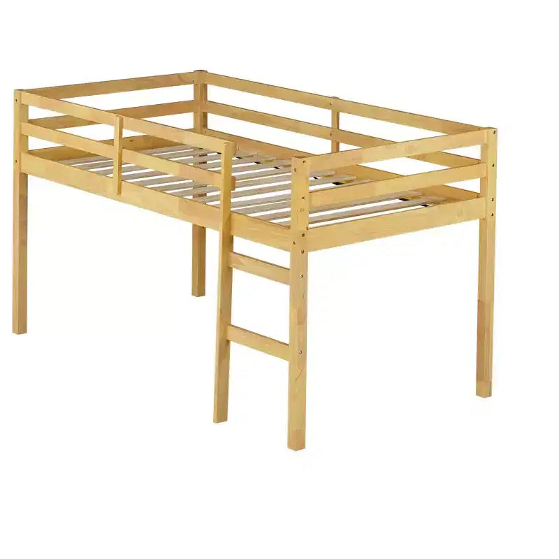 MAYEERTY Full Bed Frame Solid Pine Wood No Box Spring Needed Noise-Free Design