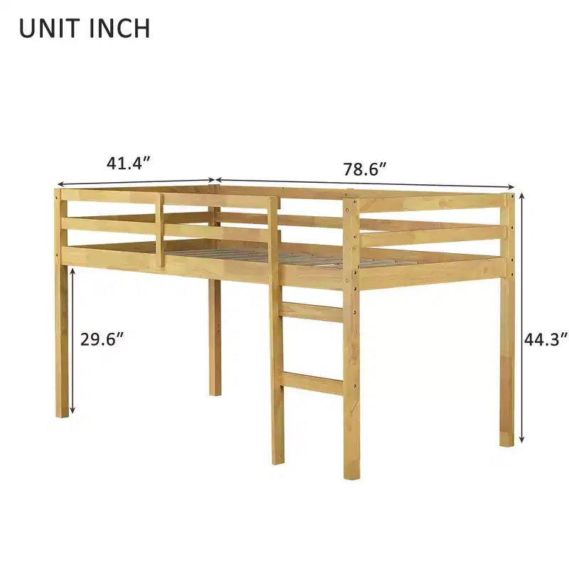 MAYEERTY Full Bed Frame Solid Pine Wood No Box Spring Needed Noise-Free Design
