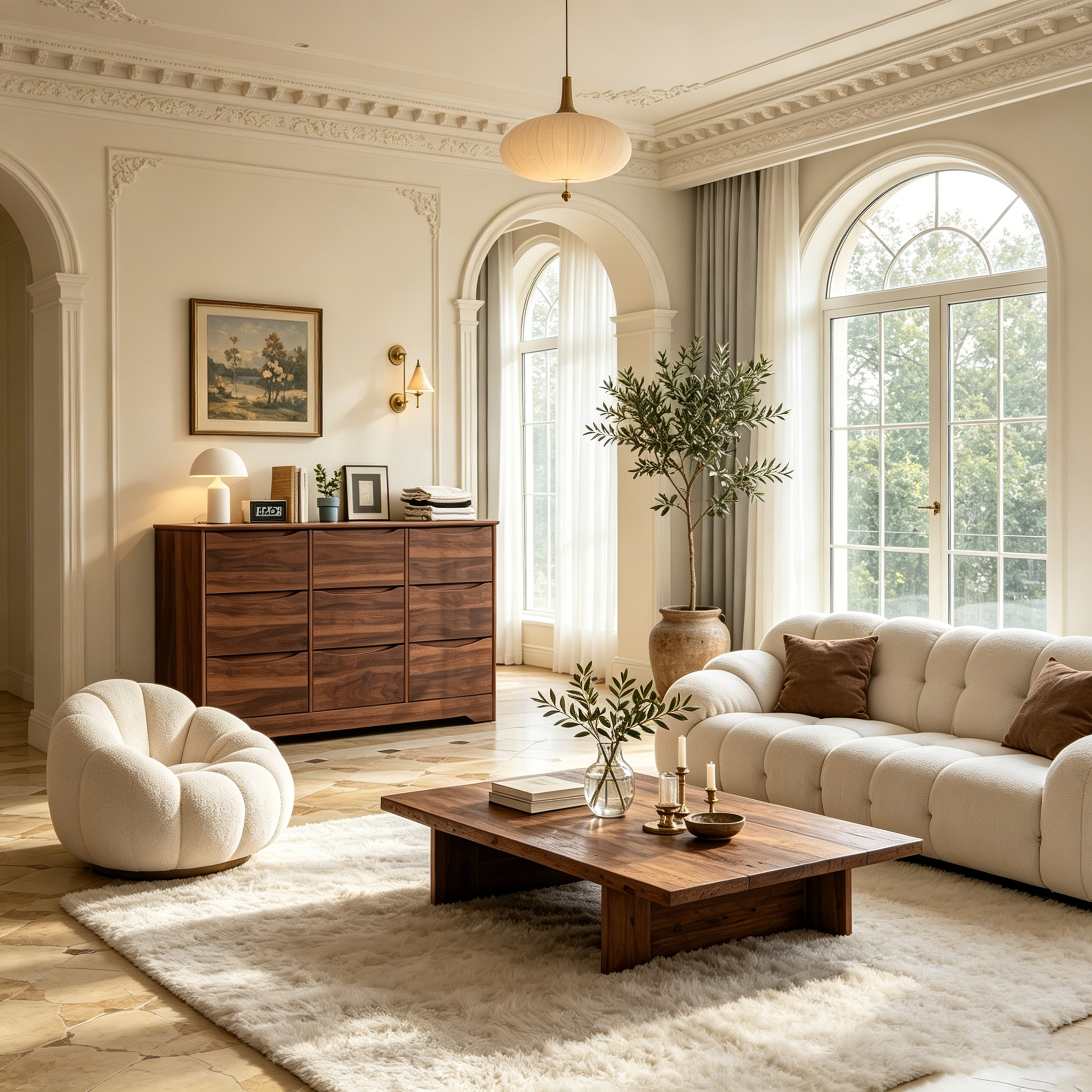 Commode en bois moderne à 9 tiroirs, rangement profond, design robuste