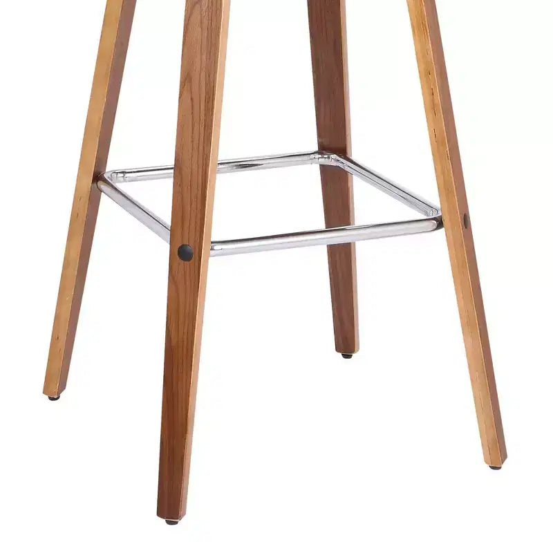 Tabouret de bar pivotant réglable mi-siècle en similicuir marron