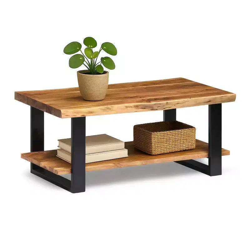 Table basse en bois Live Edge Naturelle