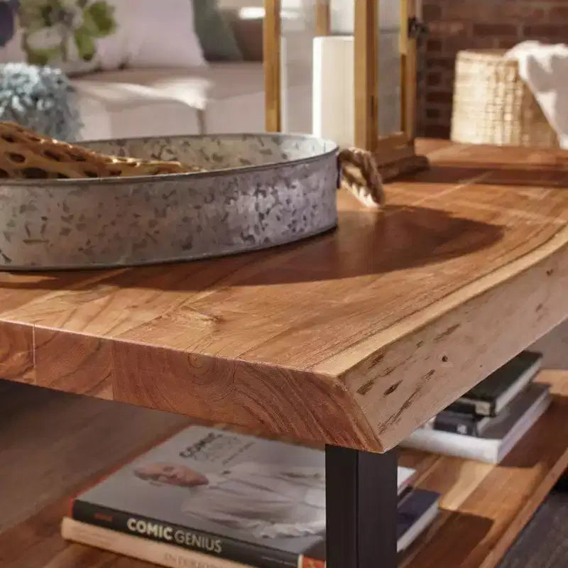 Table basse en bois Live Edge Naturelle