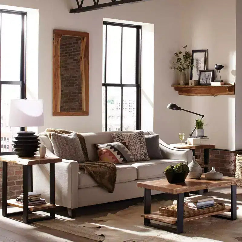 Table basse en bois Live Edge Naturelle