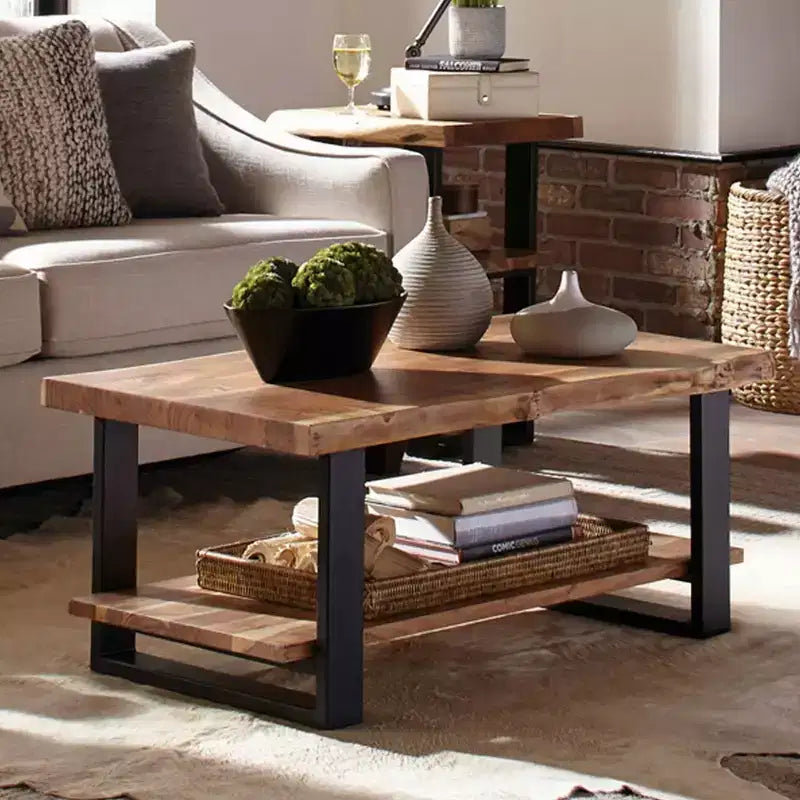 Table basse en bois Live Edge Naturelle