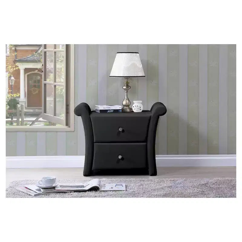Table de chevet avec 2 tiroirs de rangement