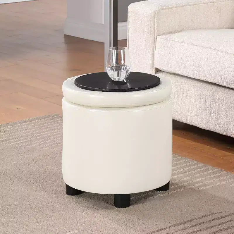 Repose-pieds de rangement rond Accent