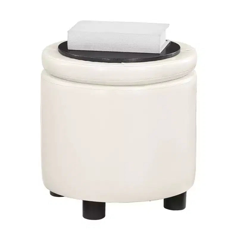 Repose-pieds de rangement rond Accent