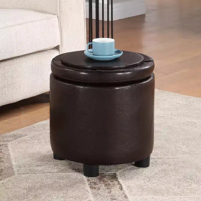 Repose-pieds de rangement rond Accent