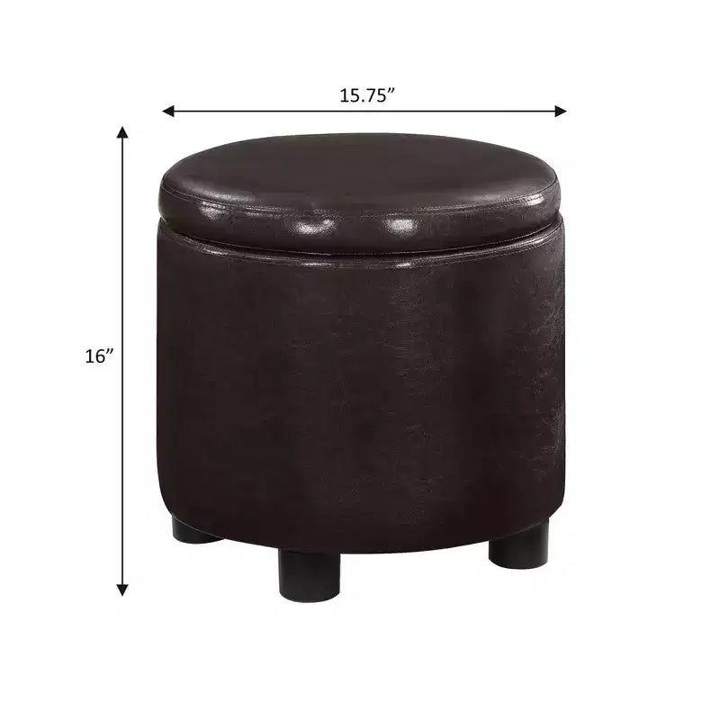 Repose-pieds de rangement rond Accent