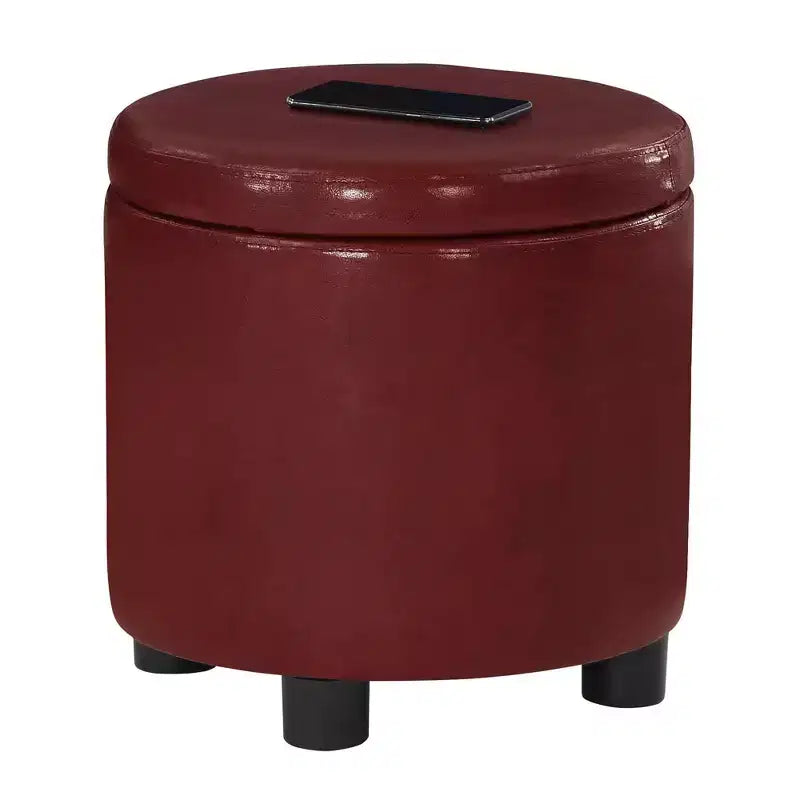 Repose-pieds de rangement rond Accent
