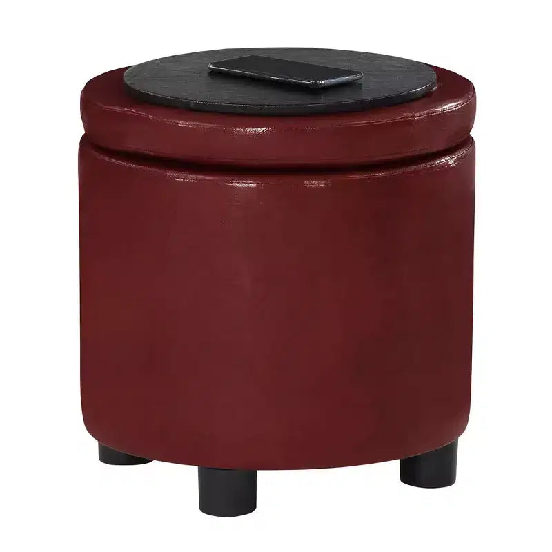 Repose-pieds de rangement rond Accent
