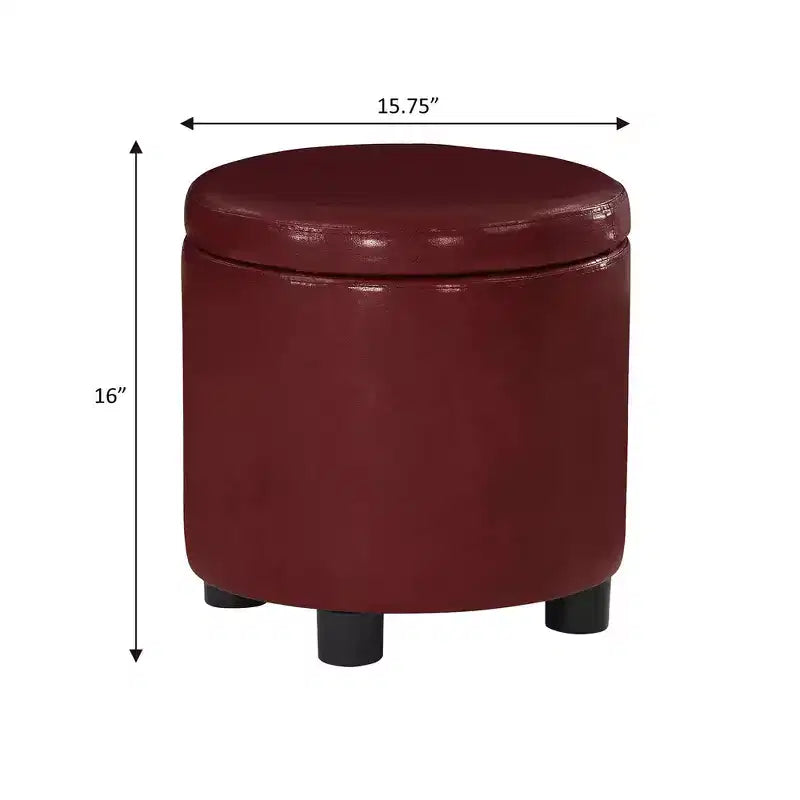 Repose-pieds de rangement rond Accent