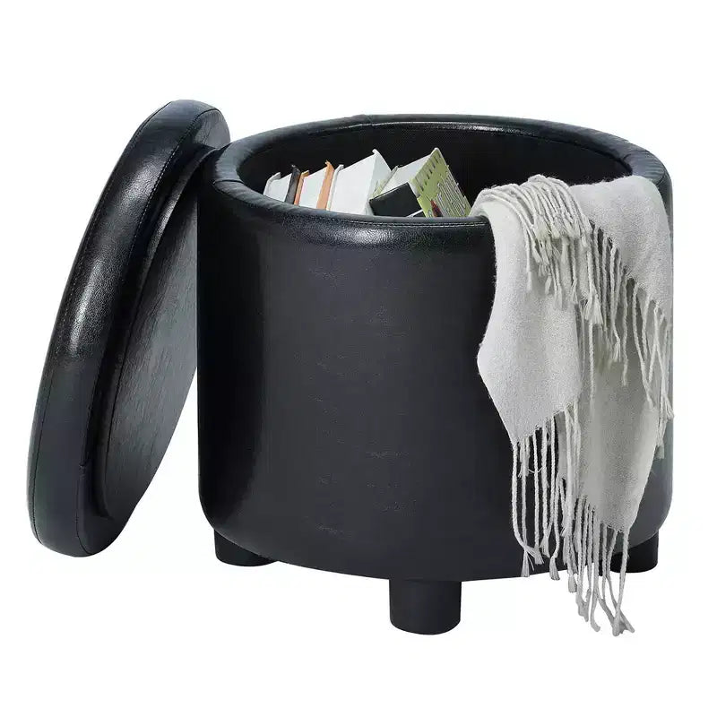 Repose-pieds de rangement rond Accent