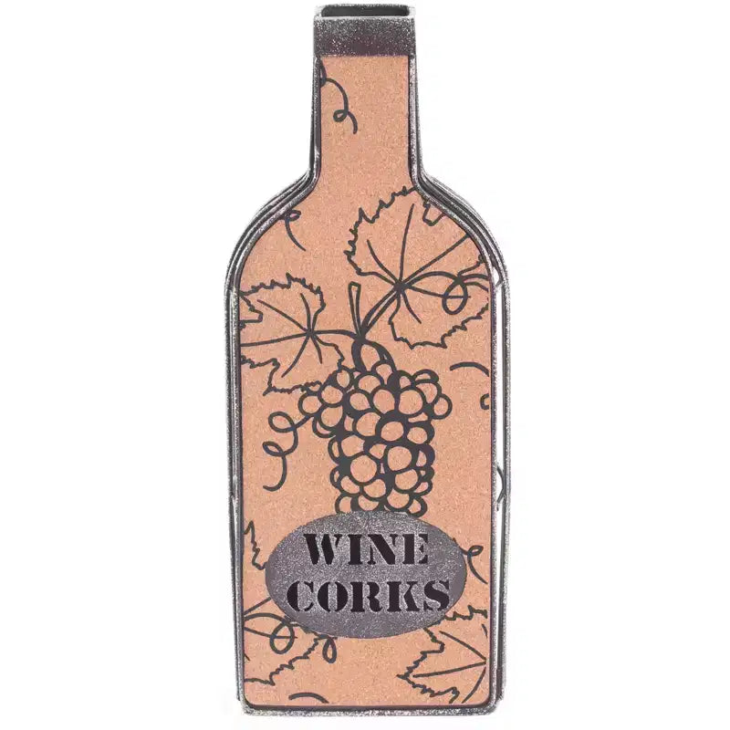 Vintiquewise Vintage Metal Bottle Shaped Wine Cork Holder