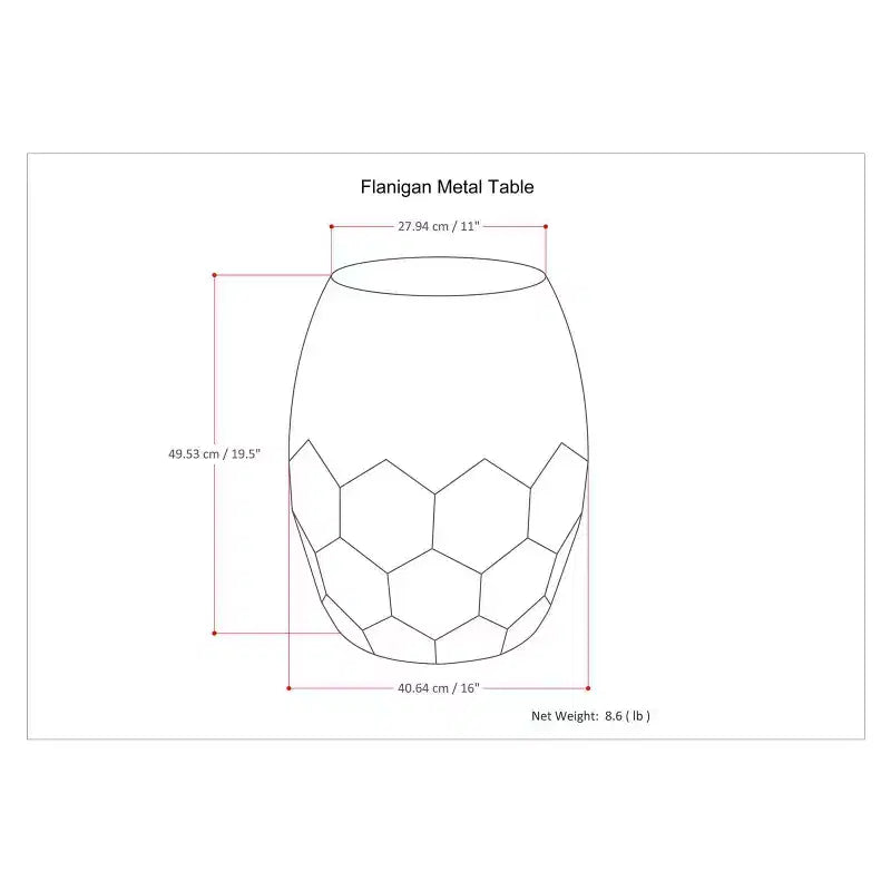 Cristy Metal Accent Table - WyndenHall