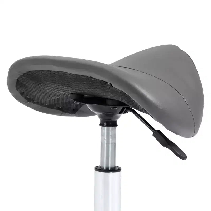 HOMCOM Ergonomic Rolling Saddle Stool PU Leather Hydraulic Spa Stool Height Adjustable Swivel Drafting Medical Salon Chair