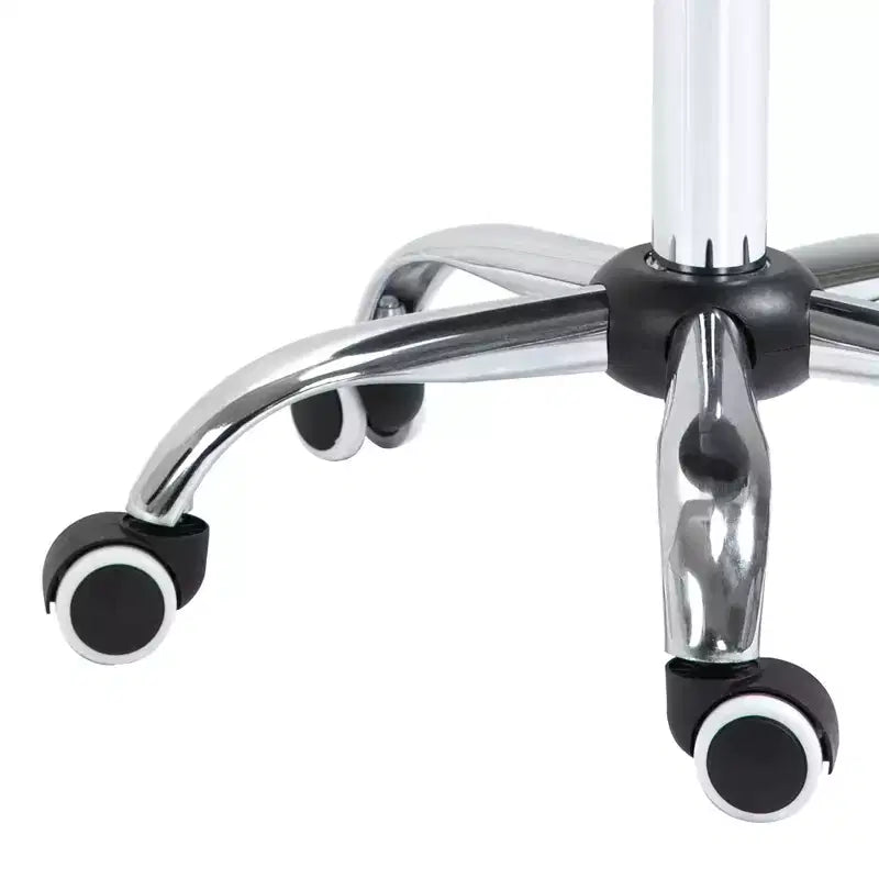 HOMCOM Ergonomic Rolling Saddle Stool PU Leather Hydraulic Spa Stool Height Adjustable Swivel Drafting Medical Salon Chair
