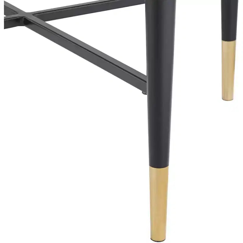 Studio 55D Modern Metal Round Accent Side End Table 25 Wide Matte Black Gold Marbleized Glass Tabletop for Living Room Bedroom